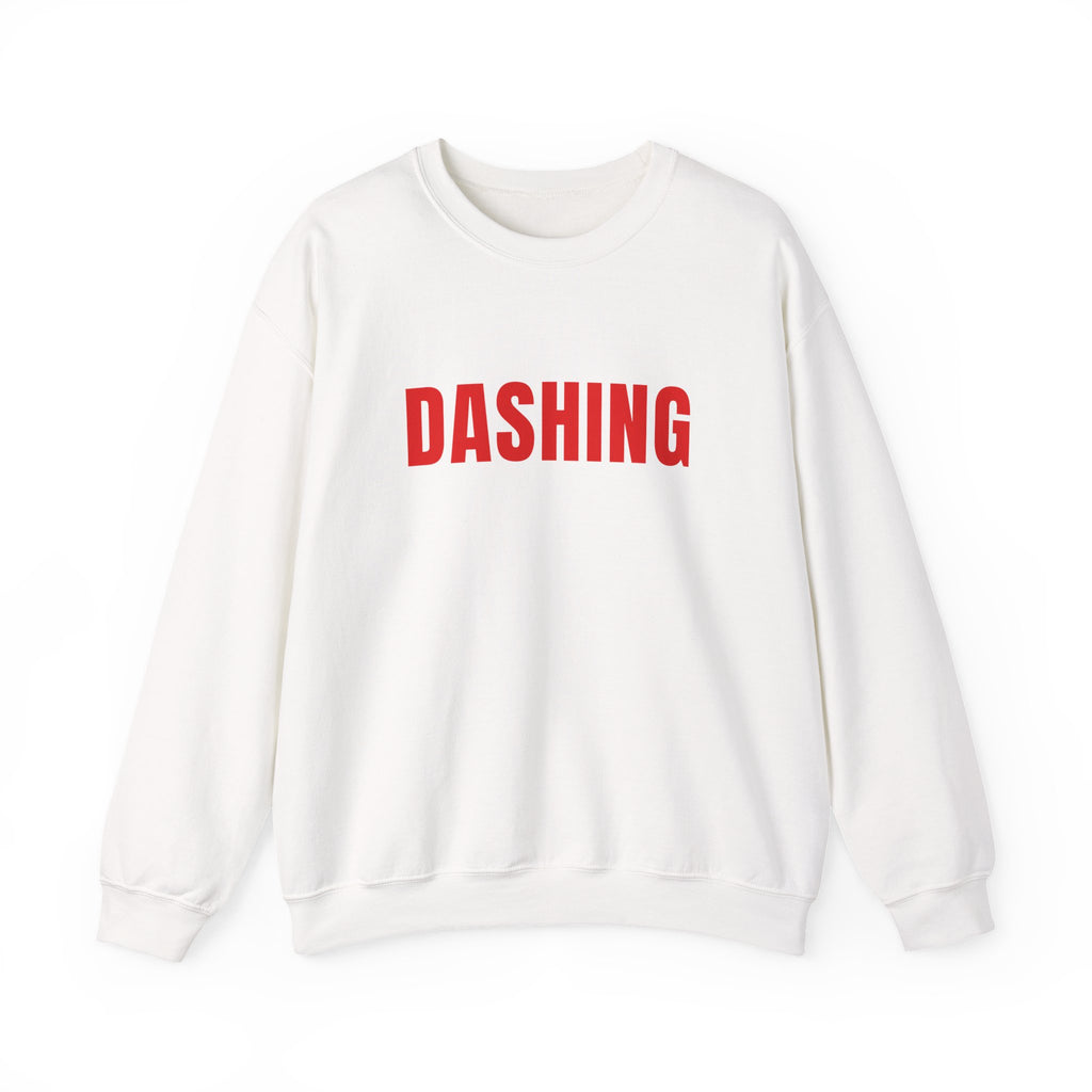 Dashing Crewneck | Red Letter Food Delivery Driver Sweatshirt (Black or White)