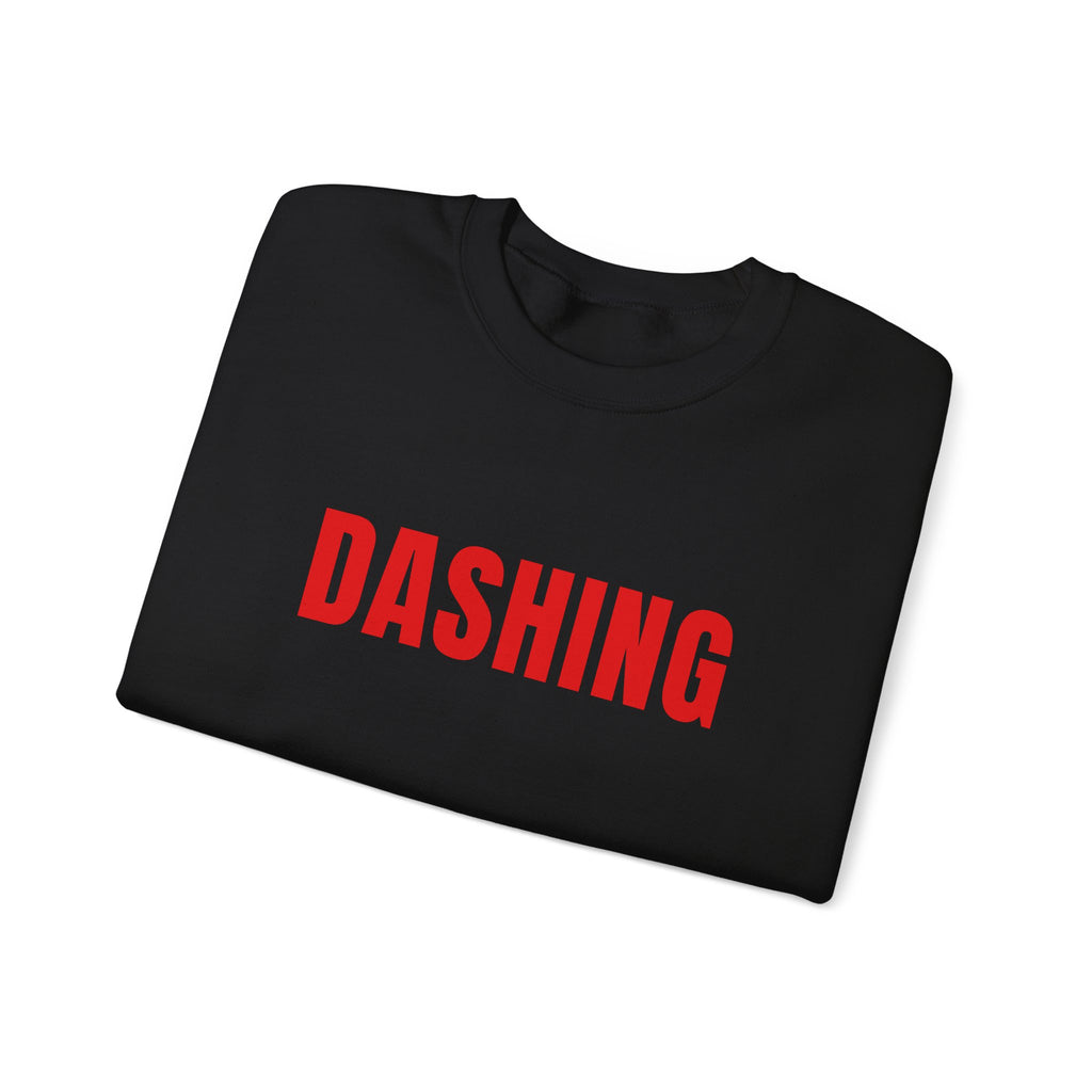 Dashing Crewneck | Red Letter Food Delivery Driver Sweatshirt (Black or White)