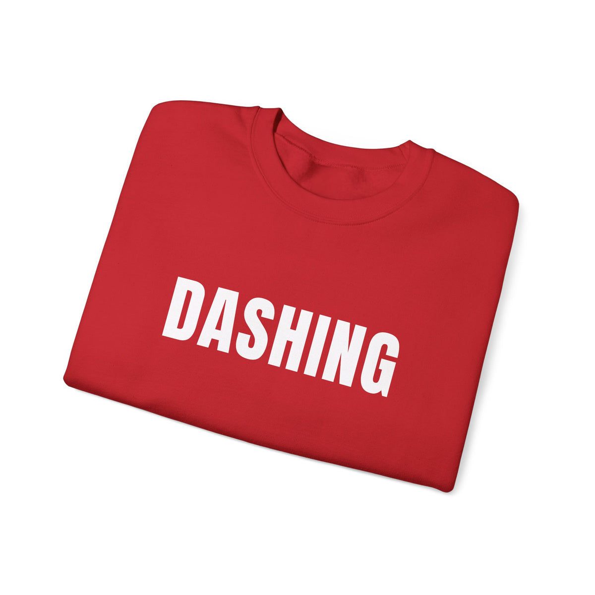 Dashing Crewneck | Red Block Letter Food Delivery Driver Sweatshirt