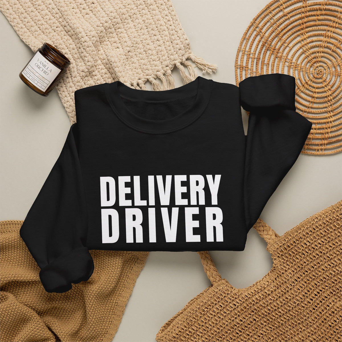 Delivery Driver Crewneck | Bold Block Letter Gig Driver Sweatshirt