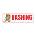 Dashing Car Magnet (White) | Running Fry Man Food Delivery Bumper Magnet