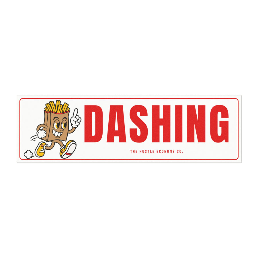 Dashing Car Magnet (White)