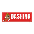 Dashing Car Magnet (Red) | Running Fry Man Food Delivery Bumper Magnet