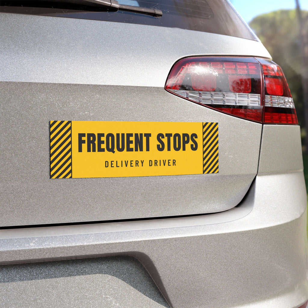 Frequent Stops Car Magnet | Delivery Driver Bumper Magnet 10x3