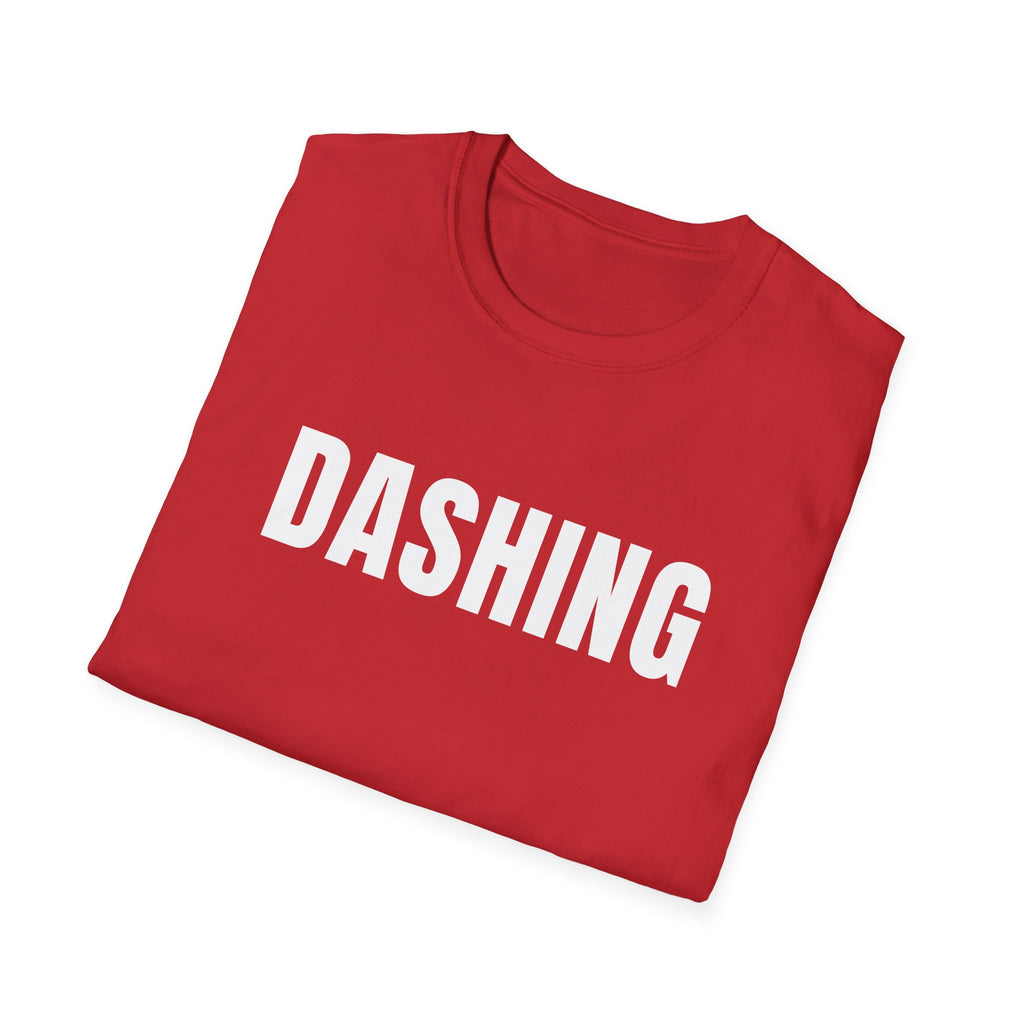 Dashing Tee | Red Block Letter Food Delivery Driver T-Shirt