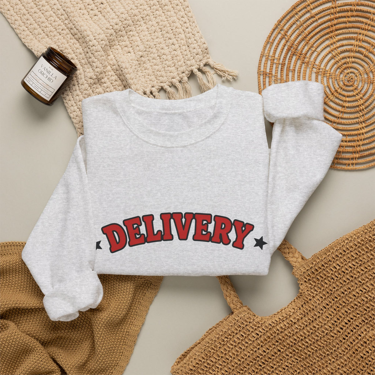Delivery Crewneck | Don't Forget to Tip Back Print Gig Driver Sweatshirt