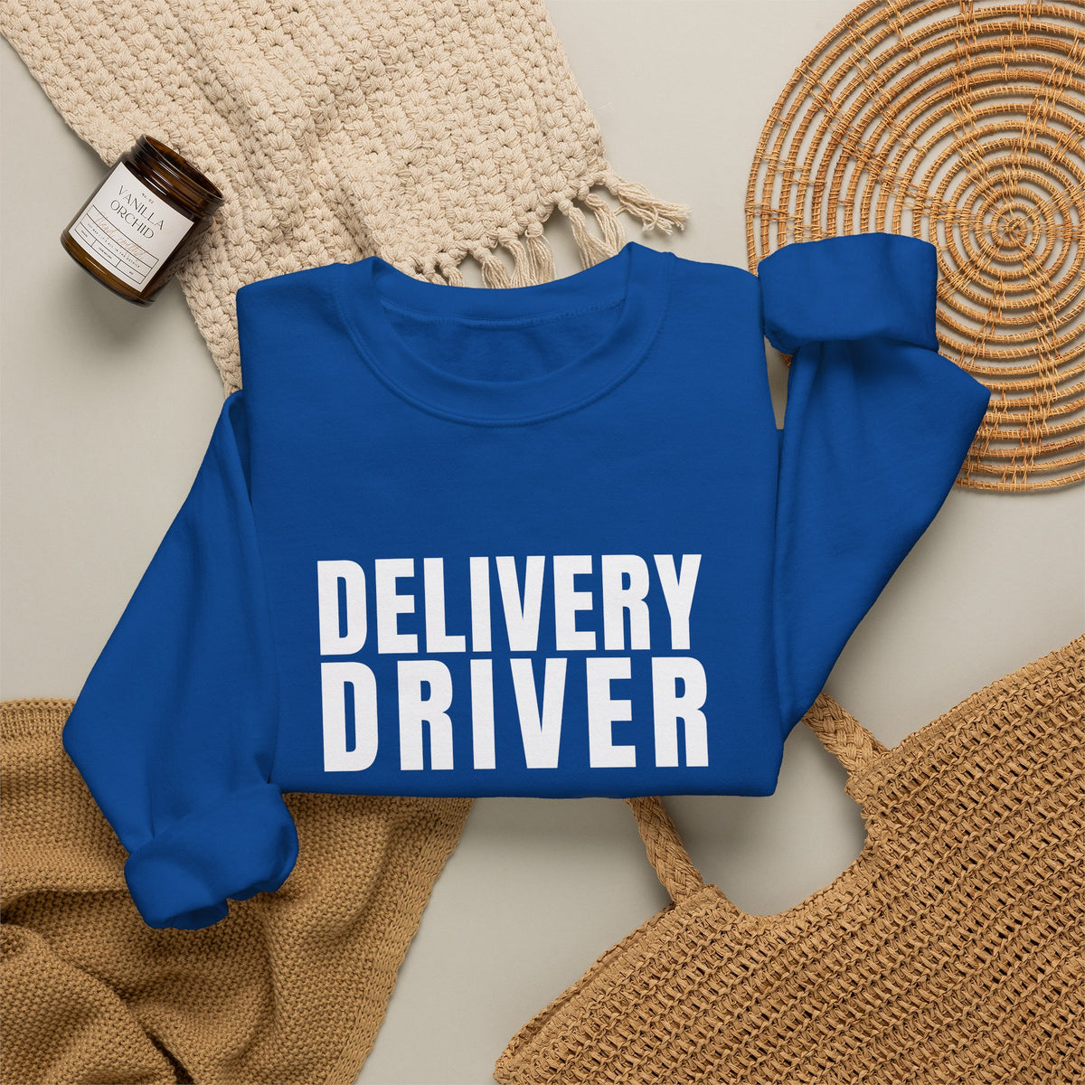 Delivery Driver Crewneck | Bold Block Letter Gig Driver Sweatshirt