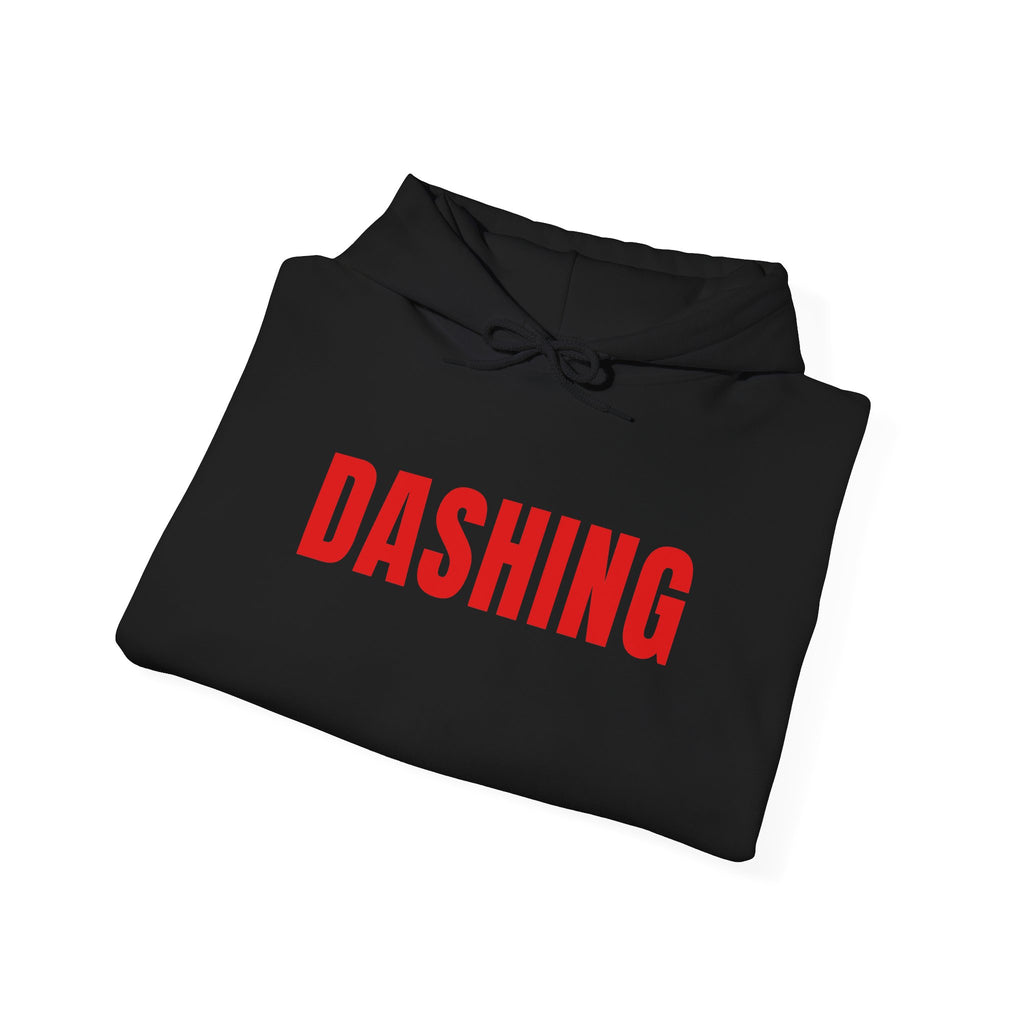 Dashing Hoodie | Red Letter Food Delivery Driver Pullover (Black or White)