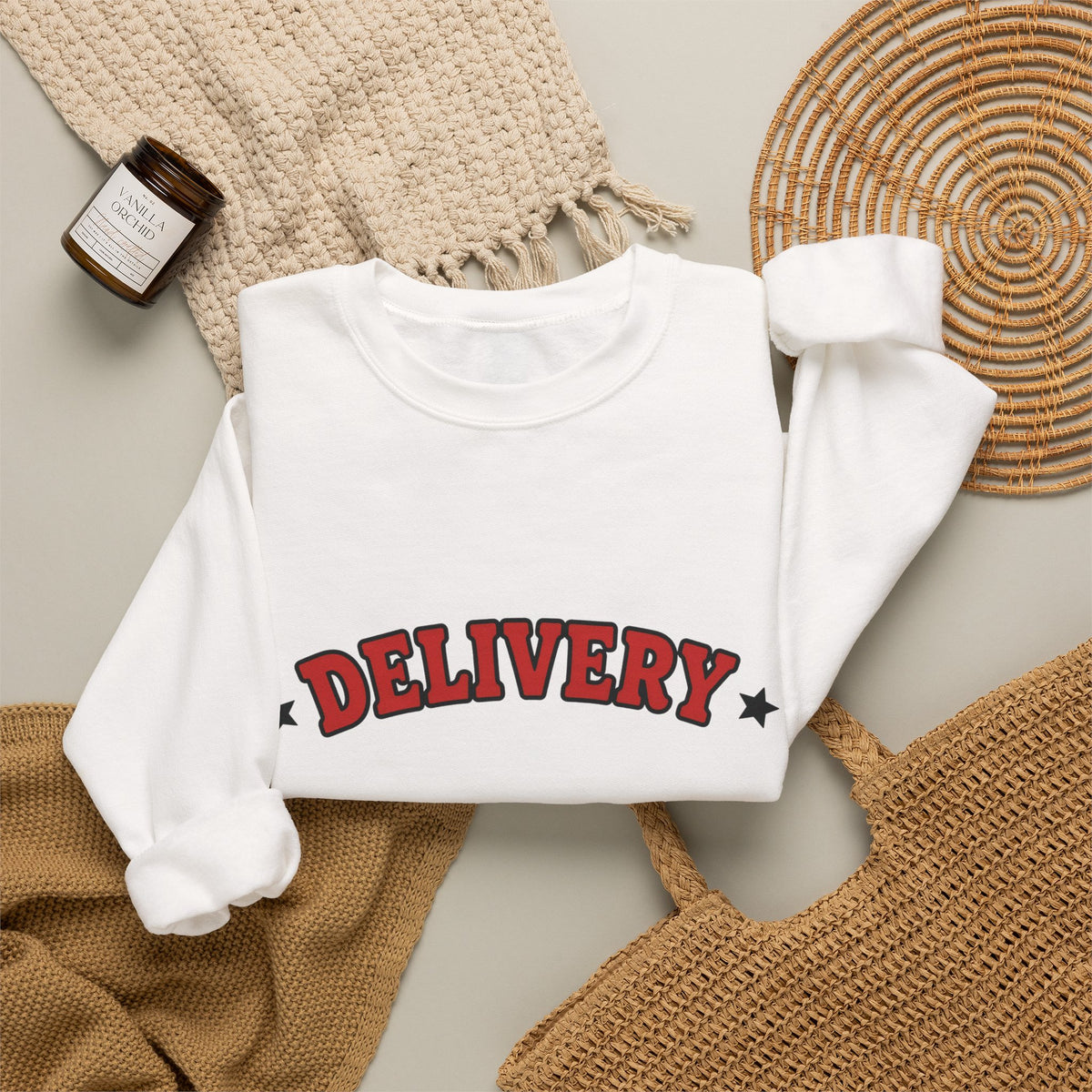 Delivery Crewneck | Don't Forget to Tip Back Print Gig Driver Sweatshirt