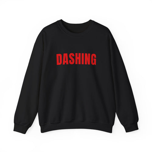 Dashing Crewneck | Red Letter Food Delivery Driver Sweatshirt (Black or White)