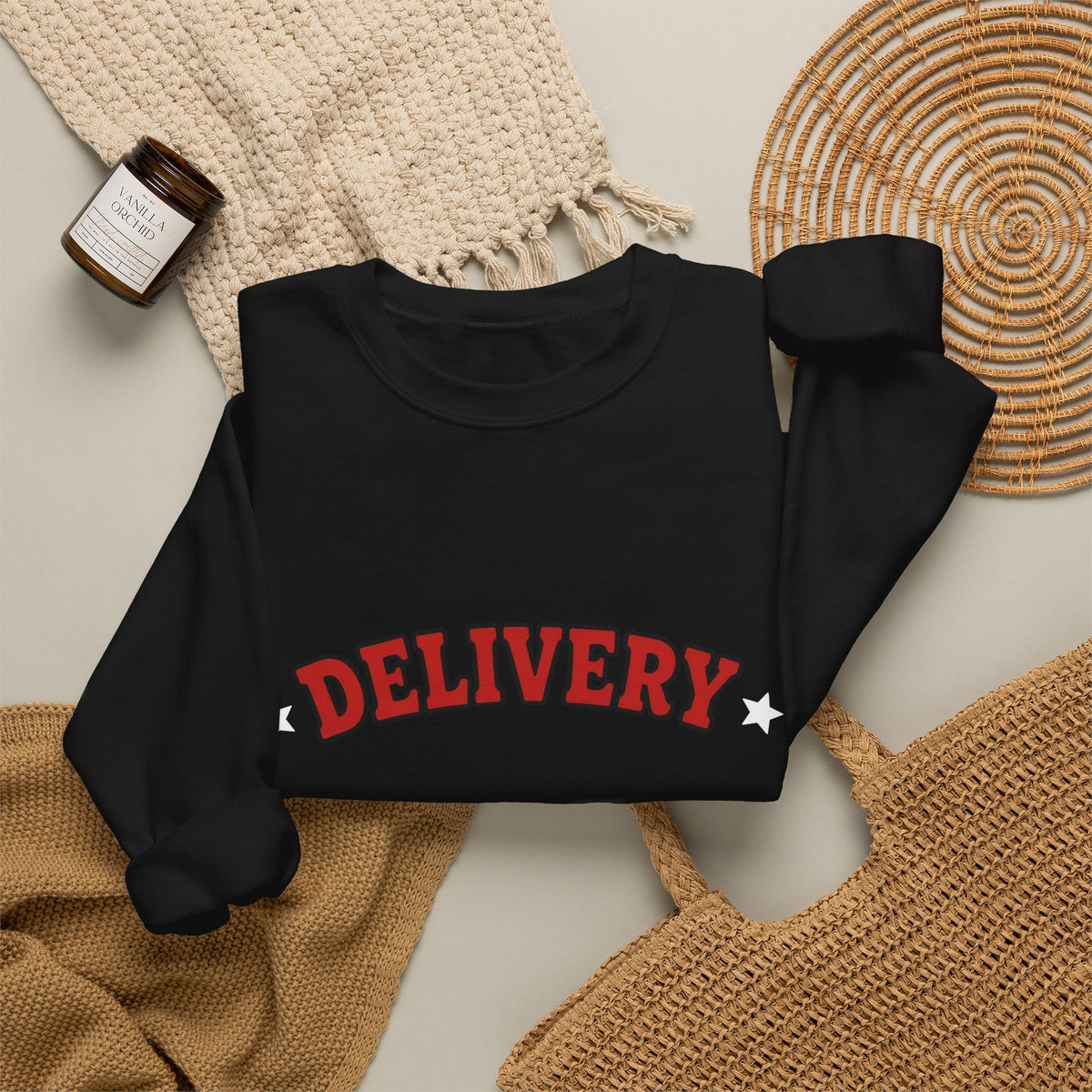 Delivery Crewneck | Don't Forget to Tip Back Print Gig Driver Sweatshirt