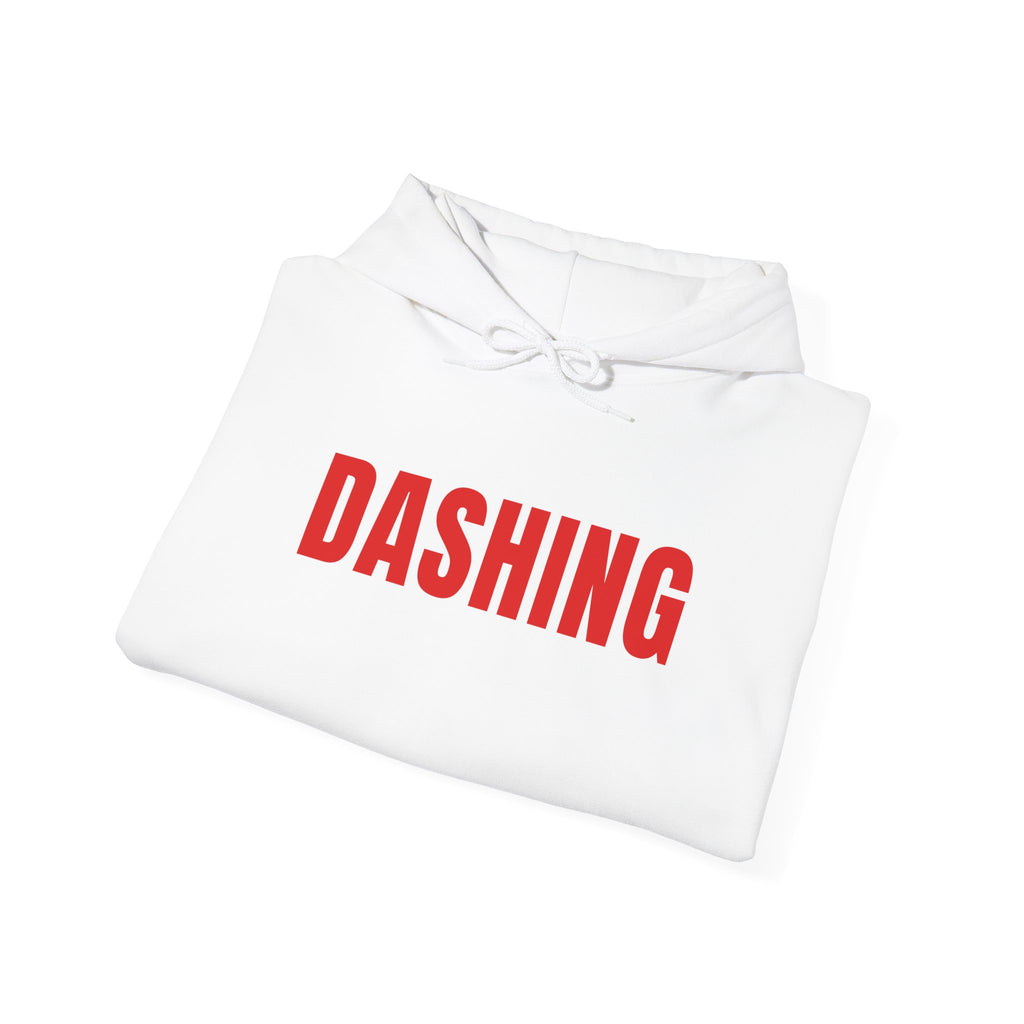 Dashing Hoodie | Red Letter Food Delivery Driver Pullover (Black or White)
