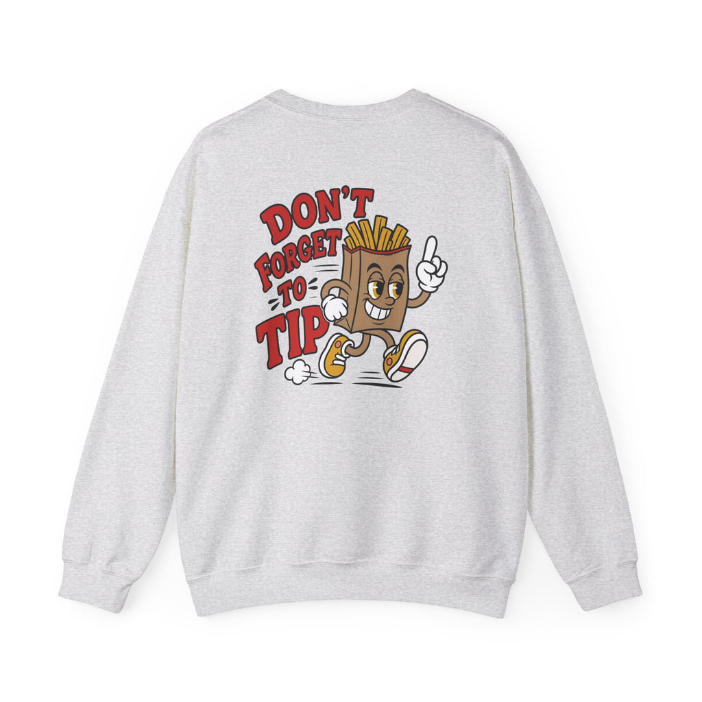 Delivery Crewneck | Don't Forget to Tip Back Print Gig Driver Sweatshirt
